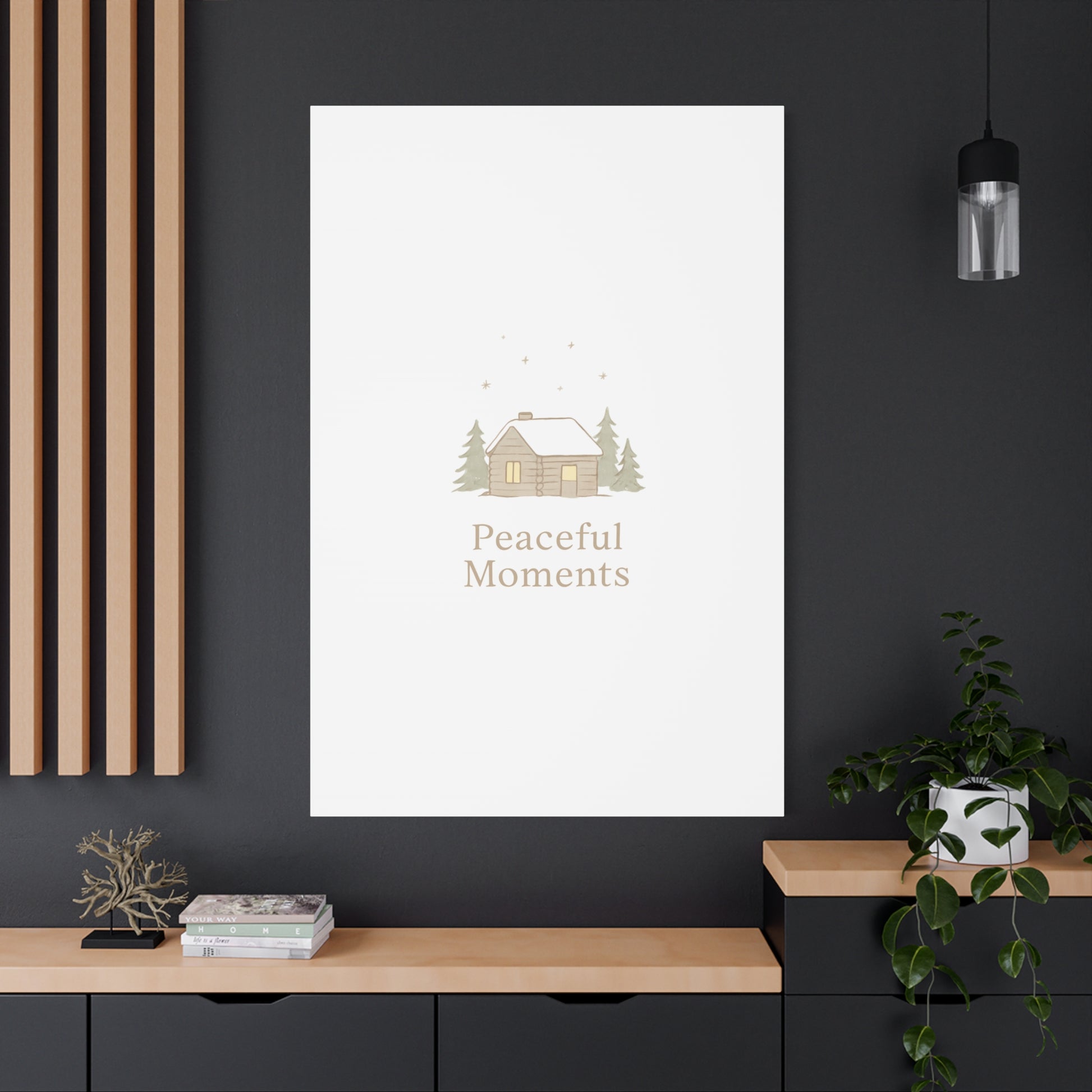 Peaceful Moments Cabin Canvas-Canvas-Haxberry-Printify