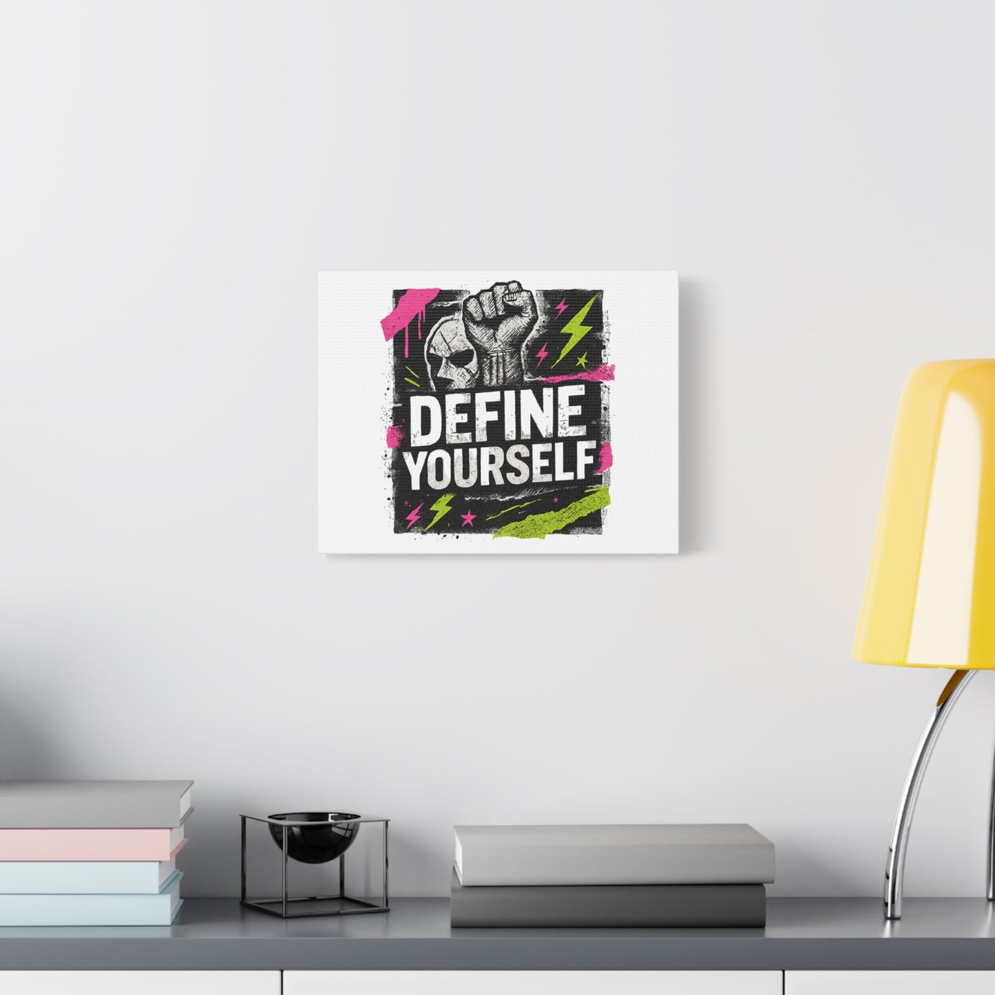 Define Yourself Canvas Wall Art — Bold Motivational Matte Print-Canvas-Haxberry-Printify