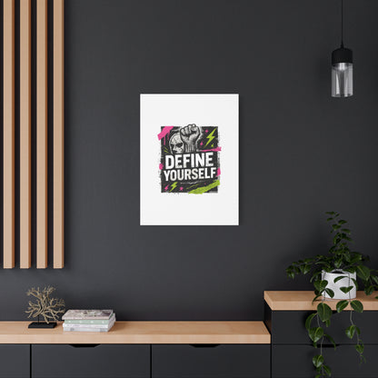 Define Yourself Canvas Wall Art — Bold Motivational Matte Print-Canvas-Haxberry-Printify