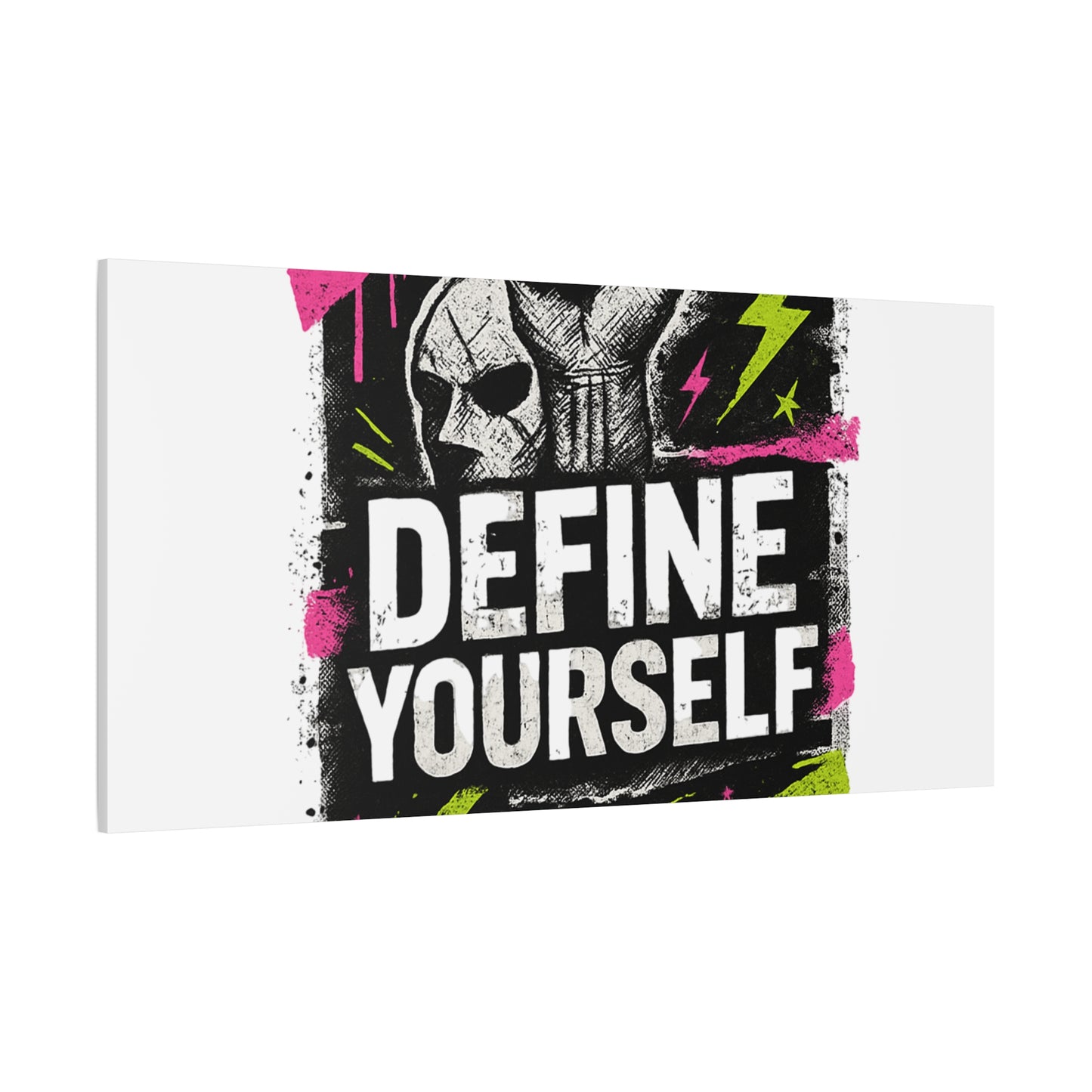 Define Yourself Canvas Wall Art — Bold Motivational Matte Print-Canvas-Haxberry-Printify