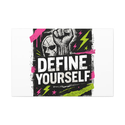 Define Yourself Canvas Wall Art — Bold Motivational Matte Print-Canvas-Haxberry-Printify