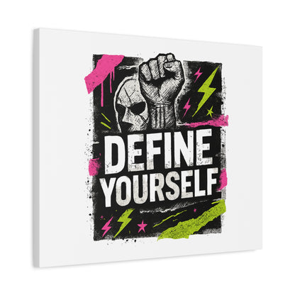 Define Yourself Canvas Wall Art — Bold Motivational Matte Print-Canvas-Haxberry-Printify
