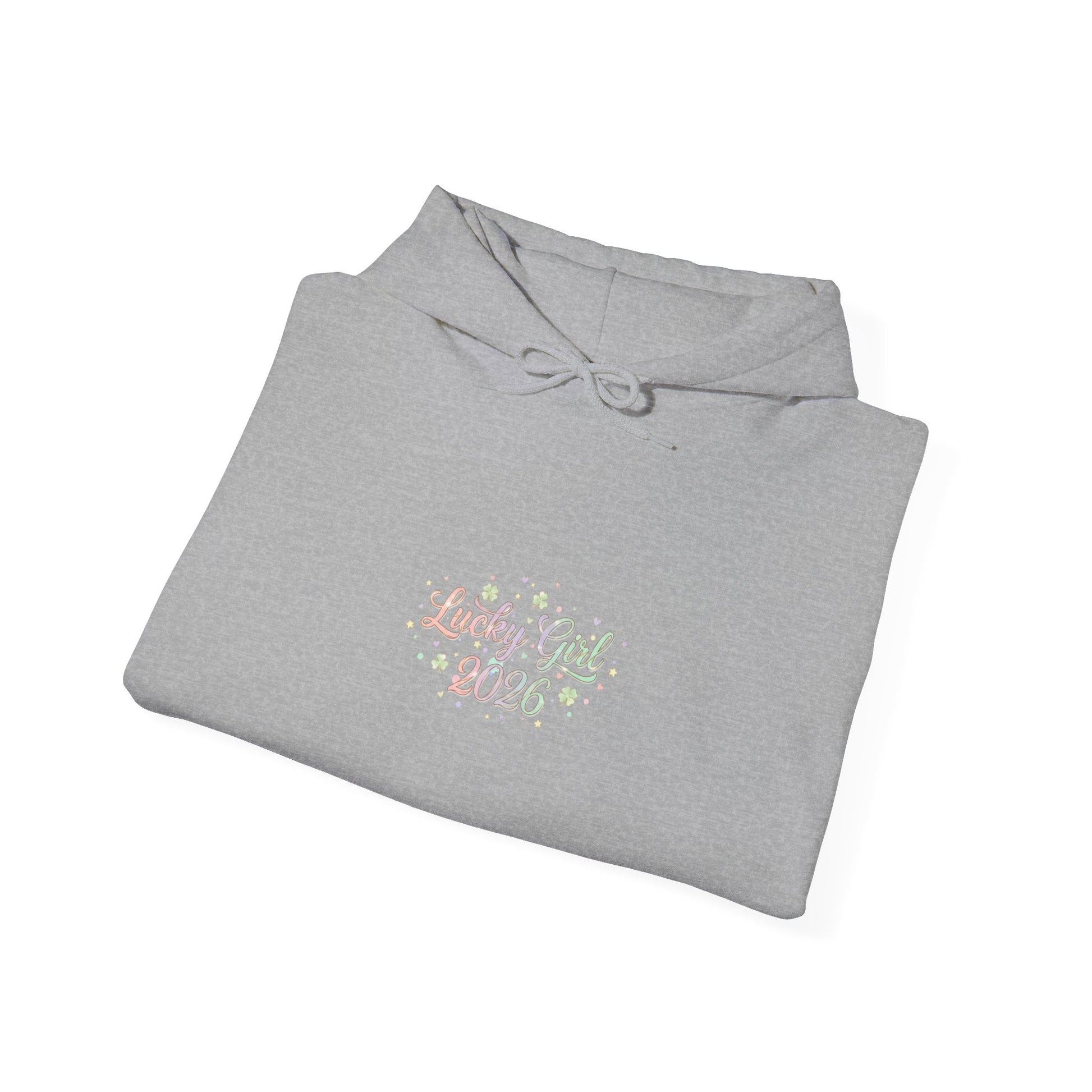 Lucky Girl 2026 Hoodie | manifest luck, 2026 lucky charms-Hoodie-Haxberry-Printify