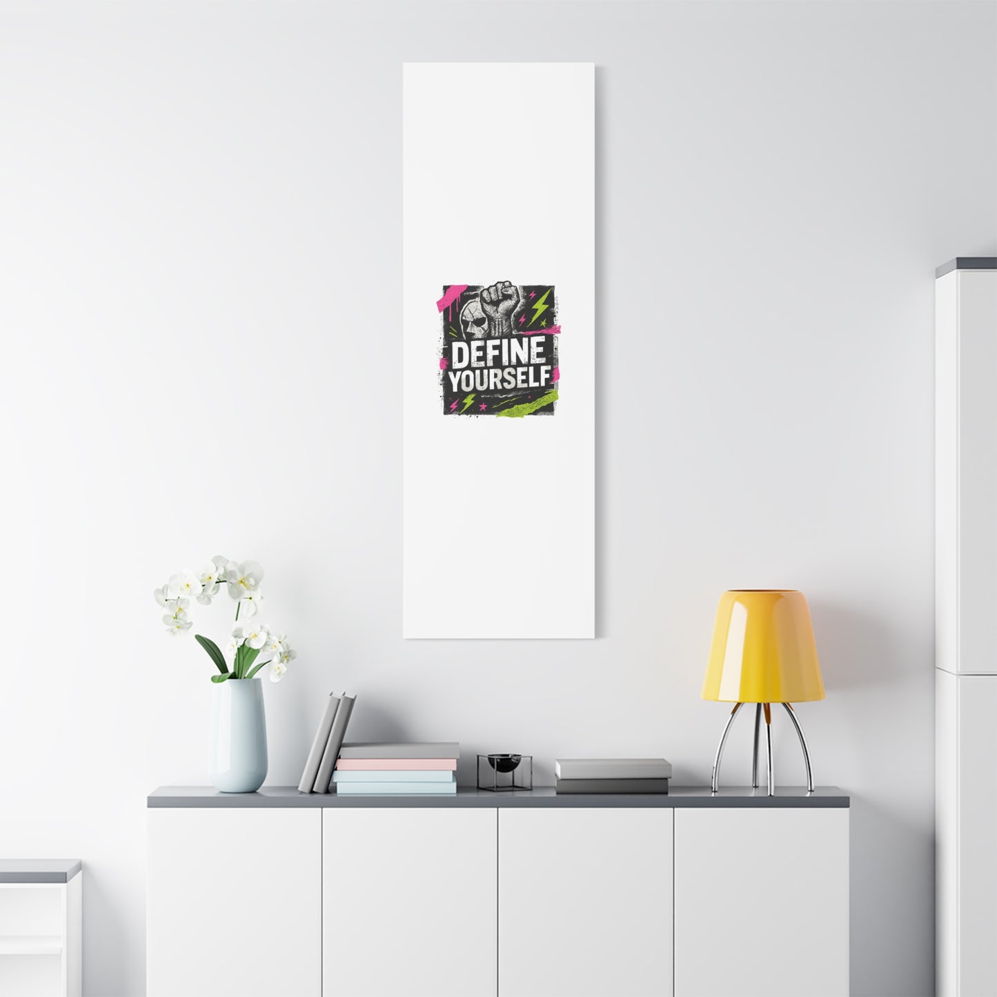Define Yourself Canvas Wall Art — Bold Motivational Matte Print-Canvas-Haxberry-Printify