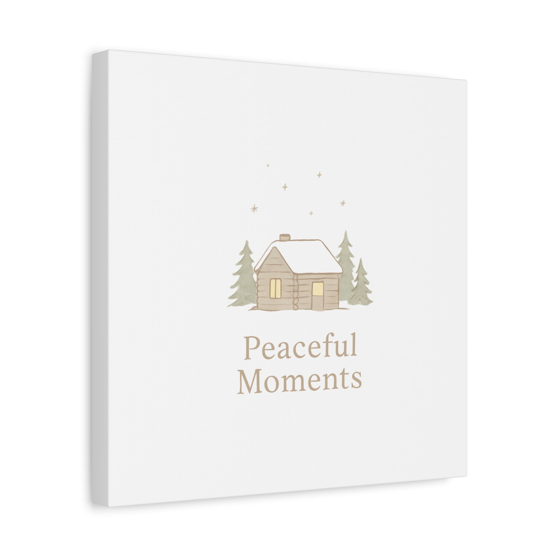 Peaceful Moments Cabin Canvas-Canvas-Haxberry-Printify