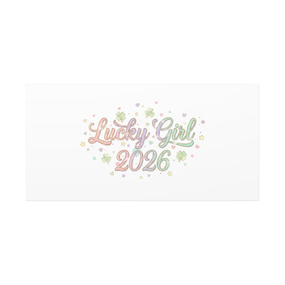 Lucky Girl 2026 Canvas | Manifest Luck, Lucky Charms Wall Art-Canvas-Haxberry-Printify