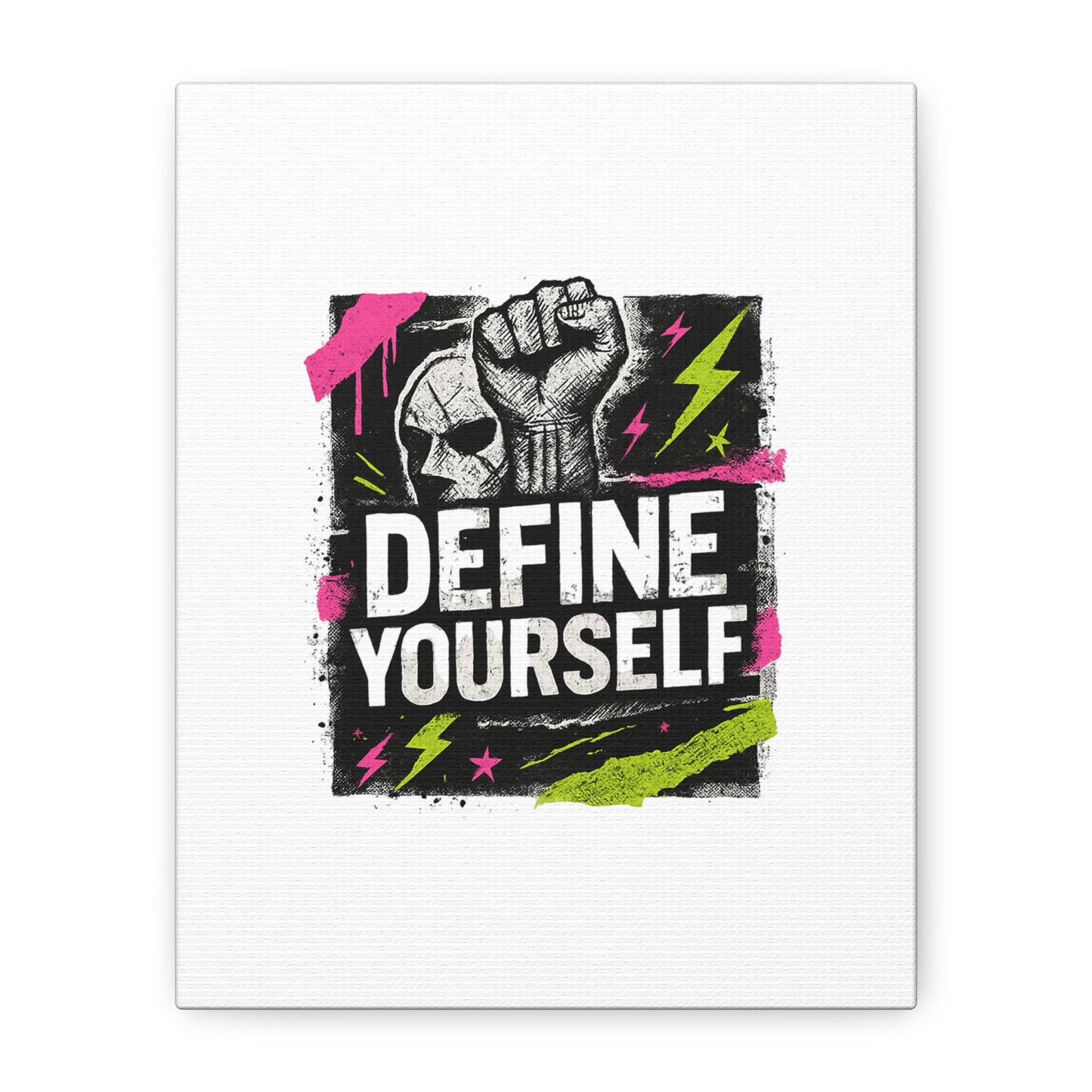 Define Yourself Canvas Wall Art — Bold Motivational Matte Print-Canvas-Haxberry-Printify