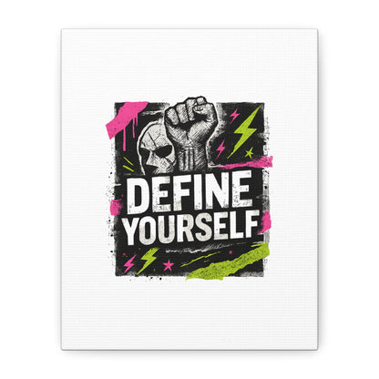 Define Yourself Canvas Wall Art — Bold Motivational Matte Print-Canvas-Haxberry-Printify