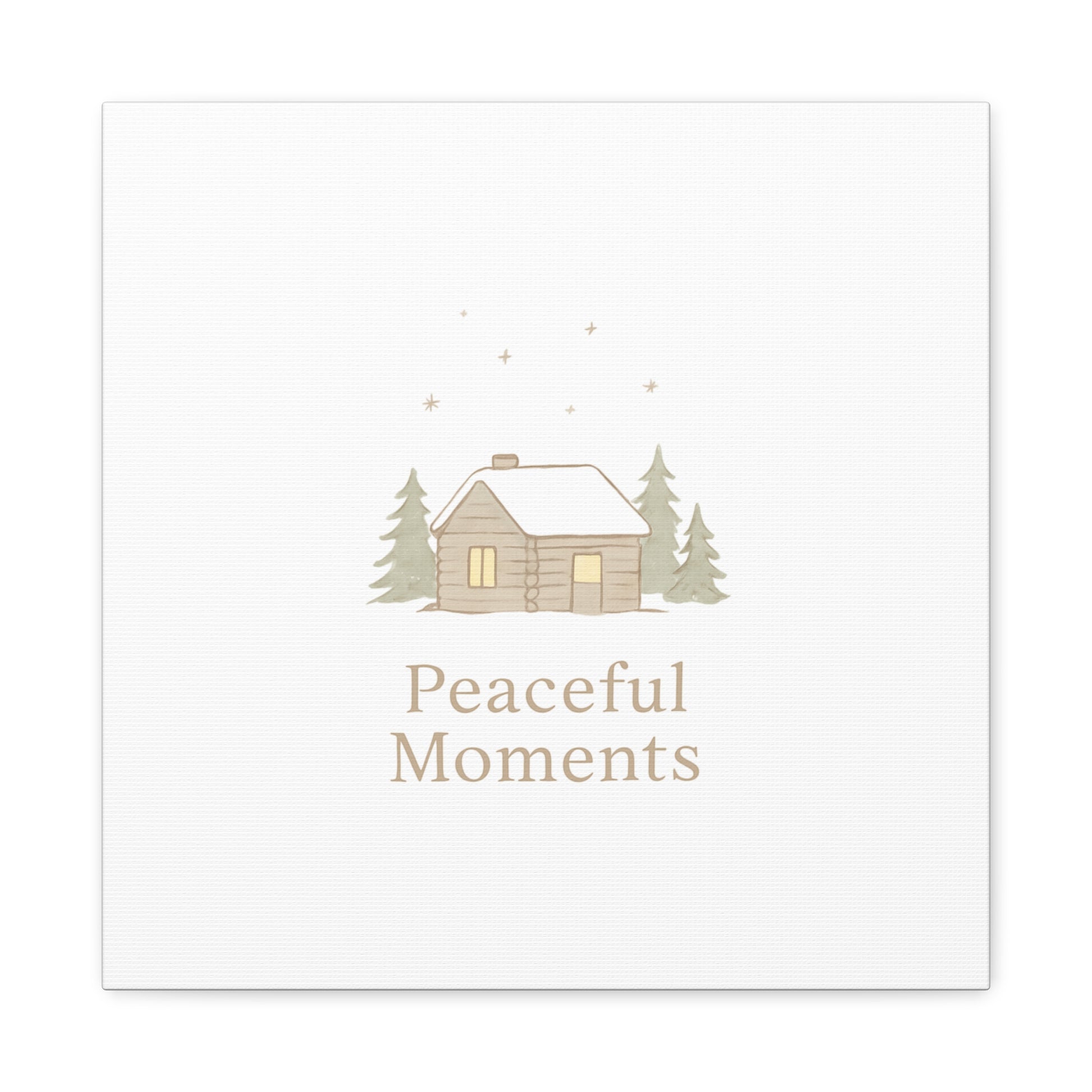 Peaceful Moments Cabin Canvas-Canvas-Haxberry-Printify