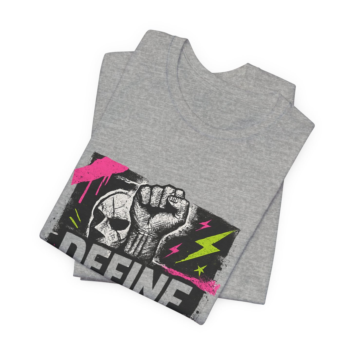 Define Yourself Graphic Tee — Empowerment Fist Shirt-T-Shirt-Haxberry-Printify