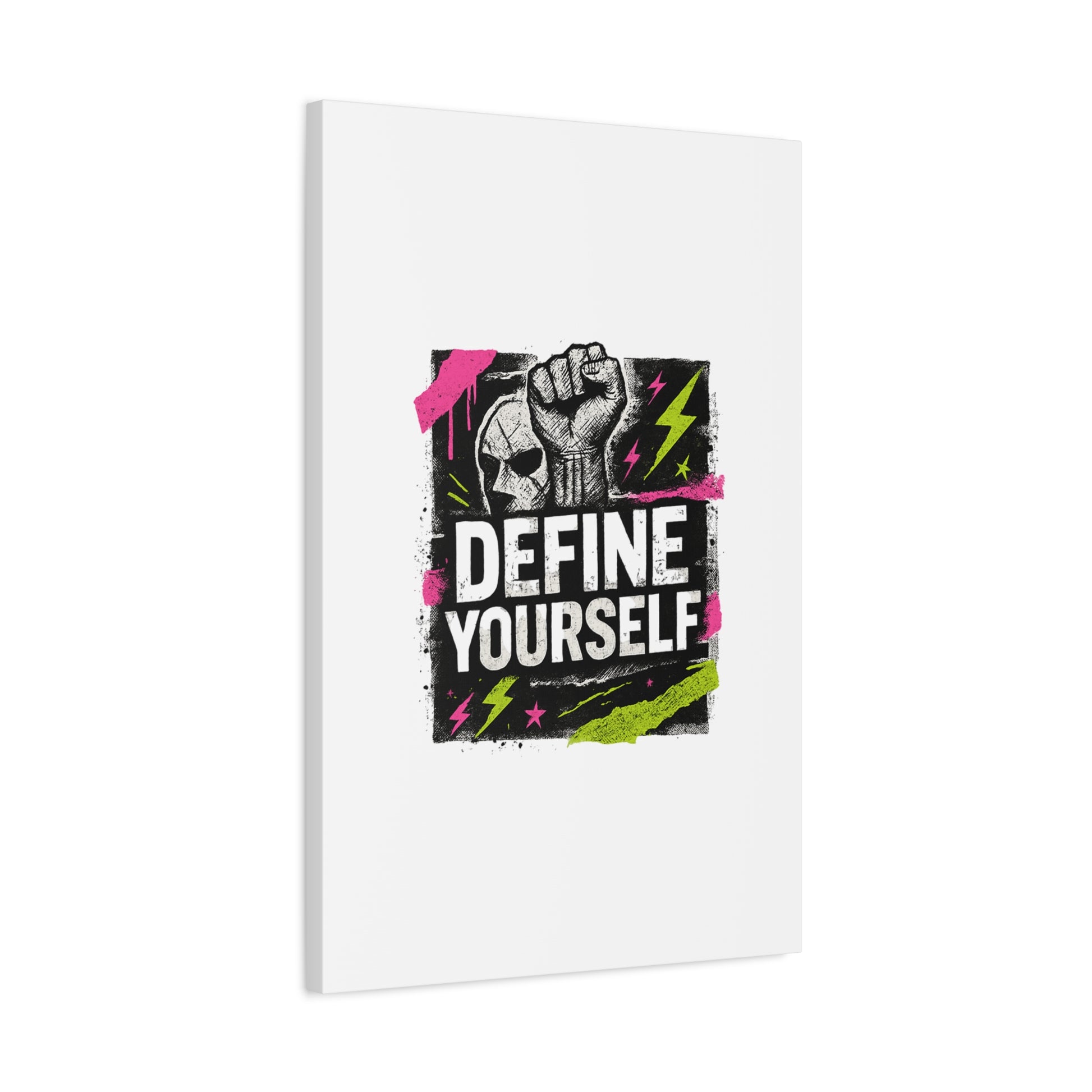 Define Yourself Canvas Wall Art — Bold Motivational Matte Print-Canvas-Haxberry-Printify