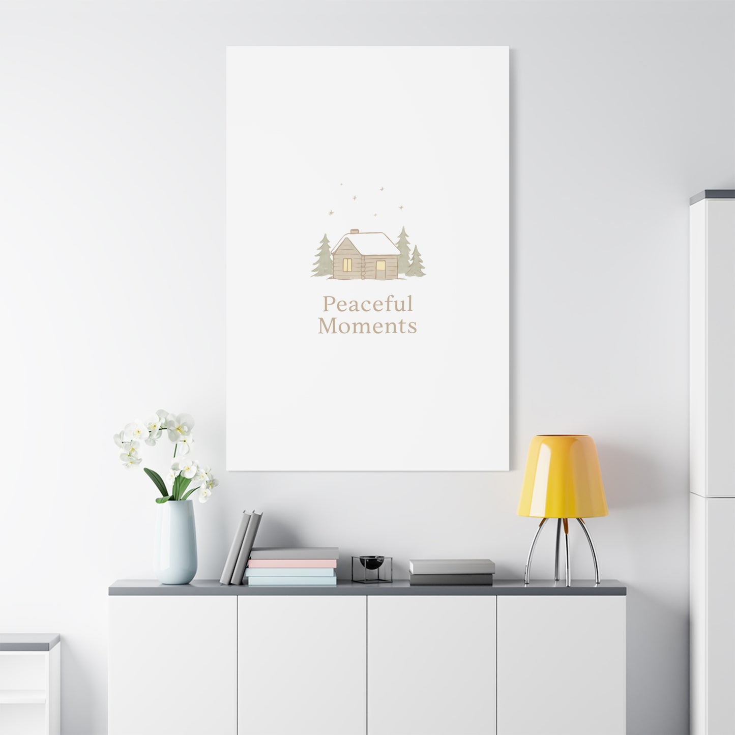 Peaceful Moments Cabin Canvas-Canvas-Haxberry-Printify