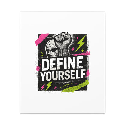 Define Yourself Canvas Wall Art — Bold Motivational Matte Print-Canvas-Haxberry-Printify