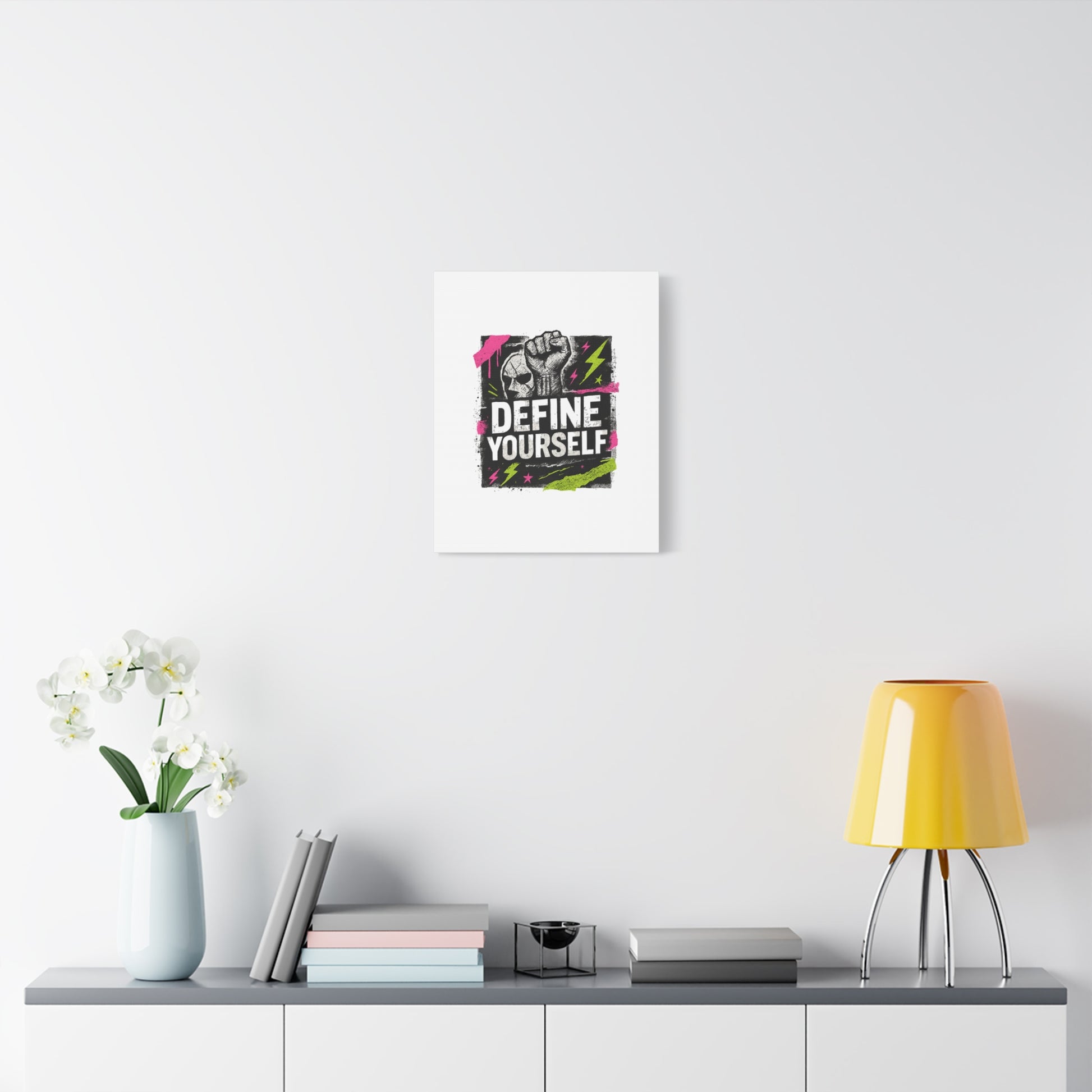 Define Yourself Canvas Wall Art — Bold Motivational Matte Print-Canvas-Haxberry-Printify