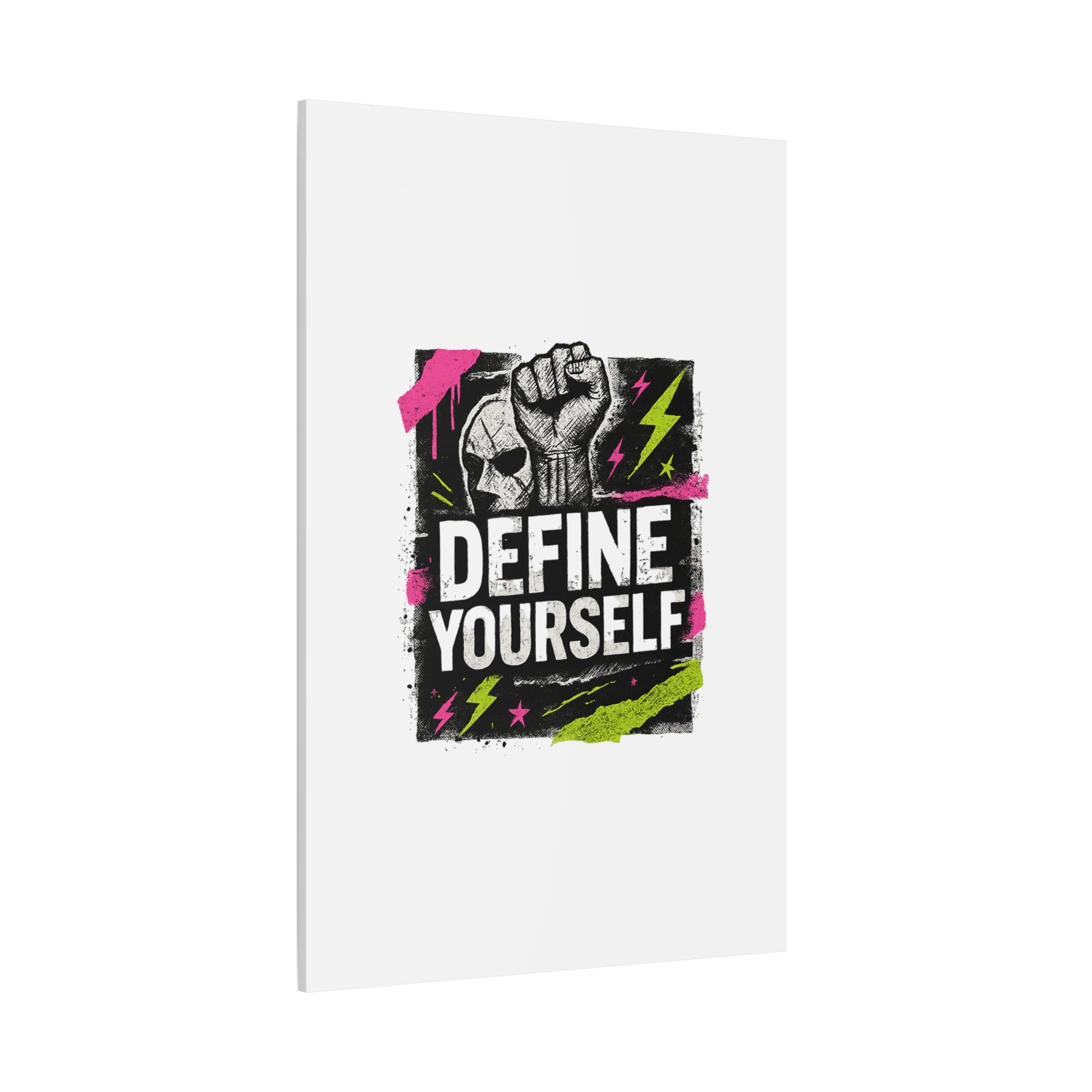 Define Yourself Canvas Wall Art — Bold Motivational Matte Print-Canvas-Haxberry-Printify