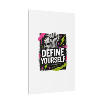 Define Yourself Canvas Wall Art — Bold Motivational Matte Print-Canvas-Haxberry-Printify