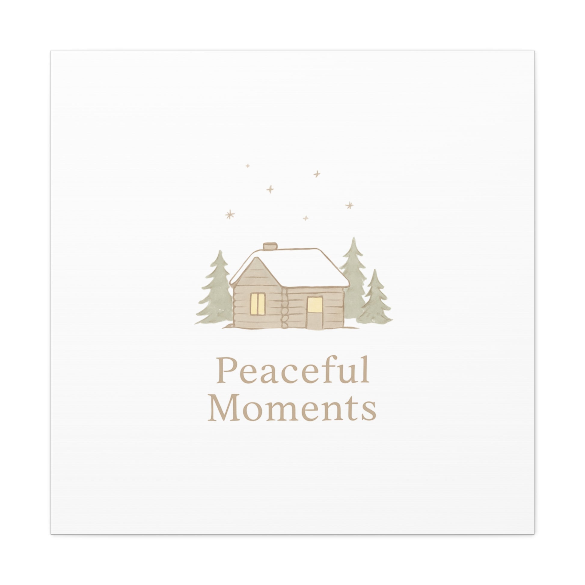 Peaceful Moments Cabin Canvas-Canvas-Haxberry-Printify