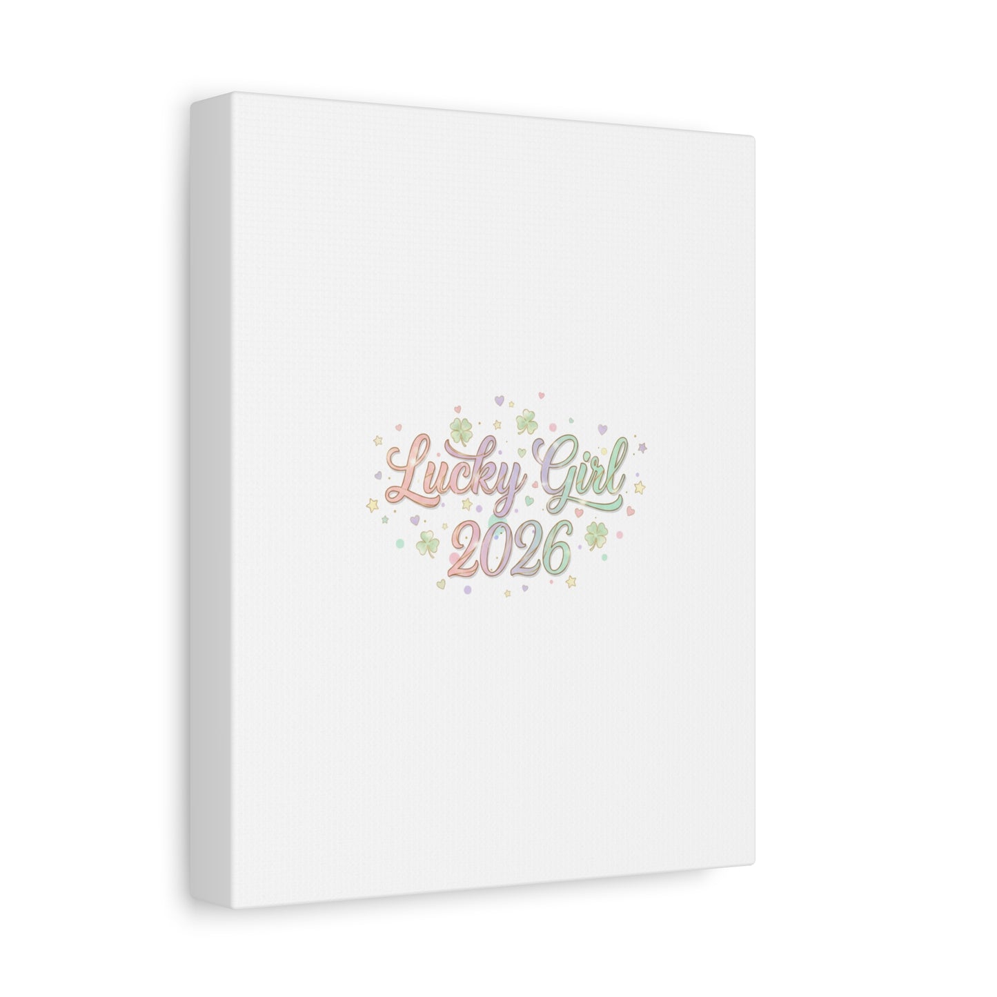 Lucky Girl 2026 Canvas | Manifest Luck, Lucky Charms Wall Art-Canvas-Haxberry-Printify