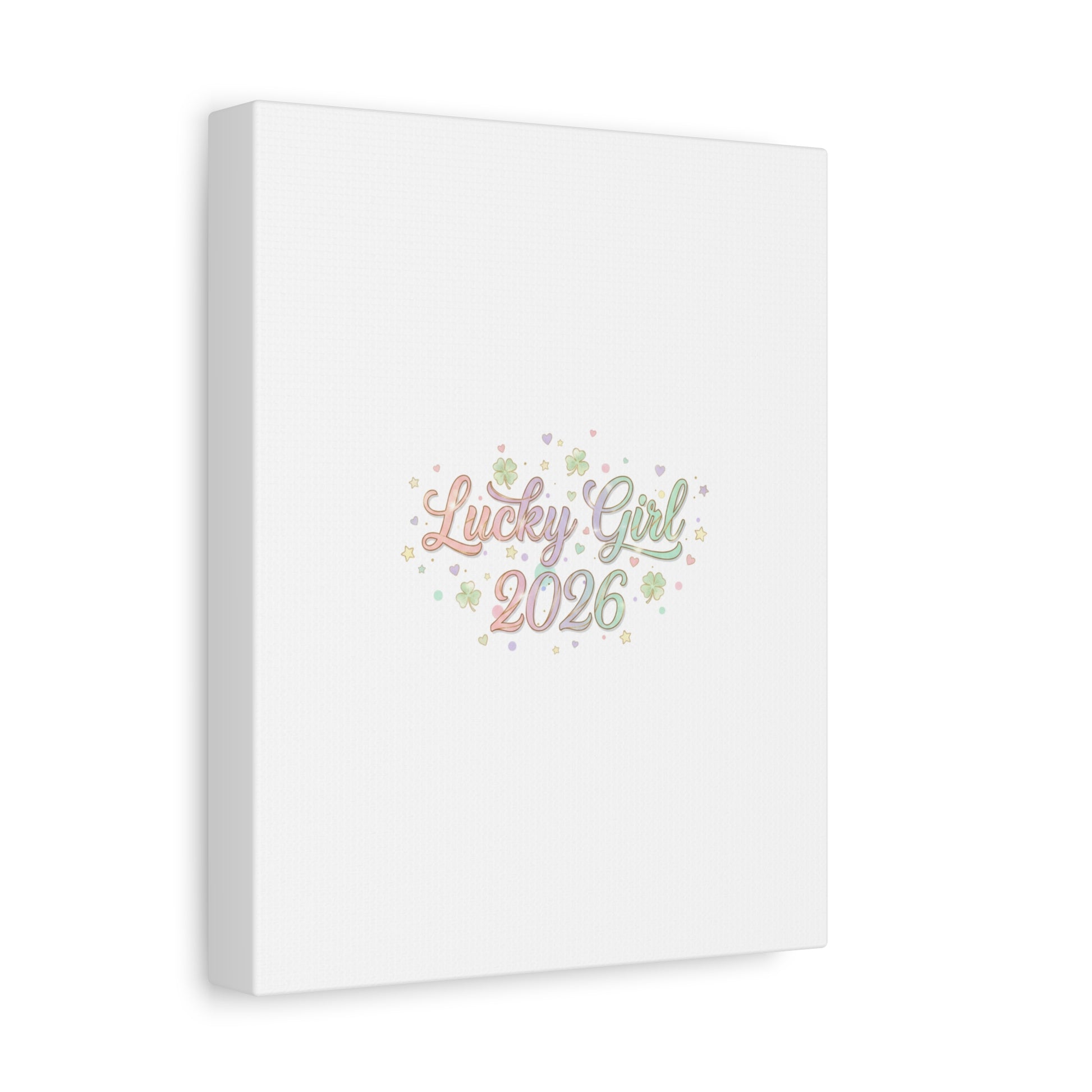 Lucky Girl 2026 Canvas | Manifest Luck, Lucky Charms Wall Art-Canvas-Haxberry-Printify