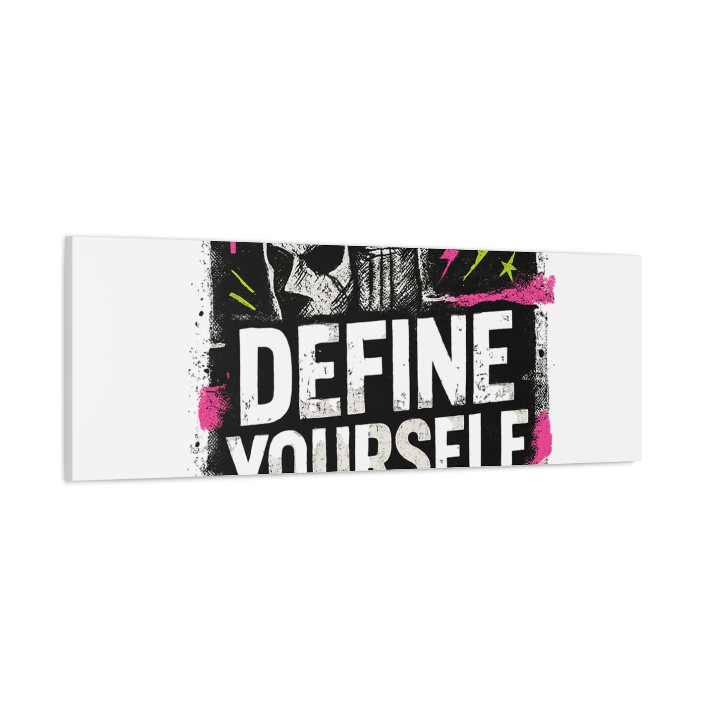 Define Yourself Canvas Wall Art — Bold Motivational Matte Print-Canvas-Haxberry-Printify