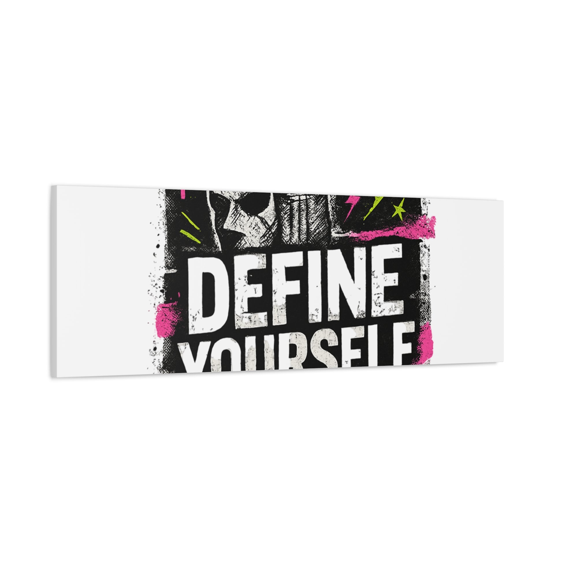 Define Yourself Canvas Wall Art — Bold Motivational Matte Print-Canvas-Haxberry-Printify