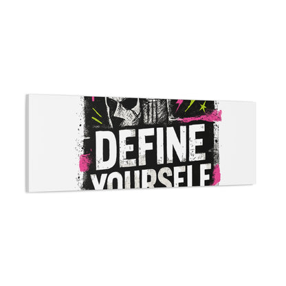 Define Yourself Canvas Wall Art — Bold Motivational Matte Print-Canvas-Haxberry-Printify
