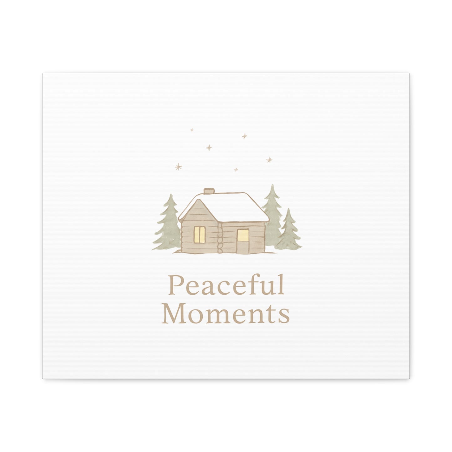 Peaceful Moments Cabin Canvas-Canvas-Haxberry-Printify