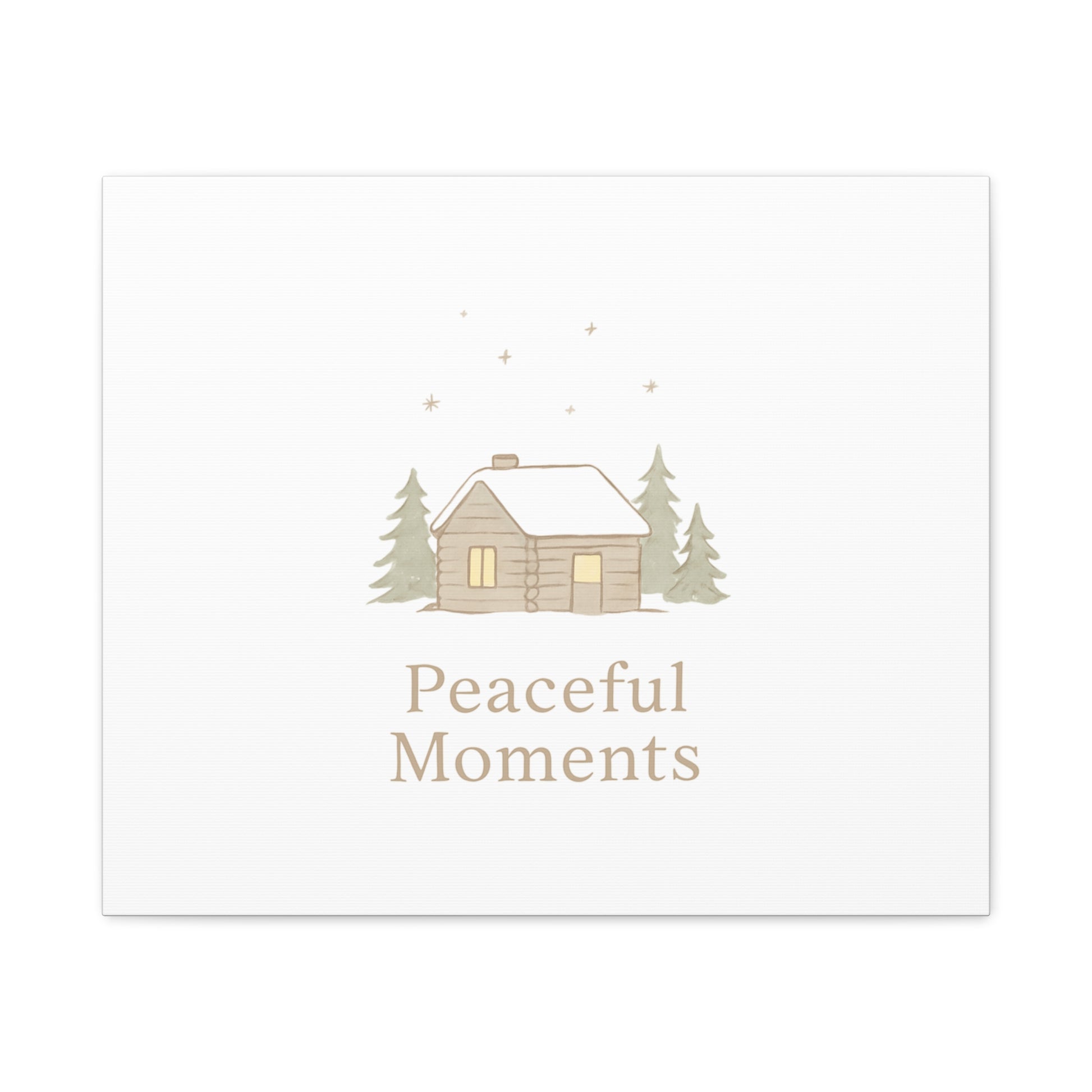Peaceful Moments Cabin Canvas-Canvas-Haxberry-Printify