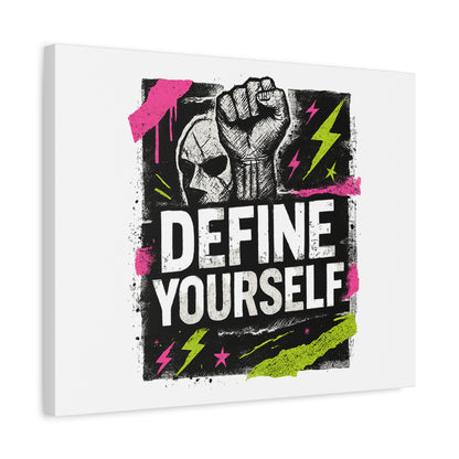 Define Yourself Canvas Wall Art — Bold Motivational Matte Print-Canvas-Haxberry-Printify