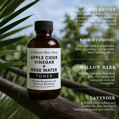 Balancing Apple Cider Vinegar & Rose Water Toner-2792-Haxberry-Nature Skin Shop