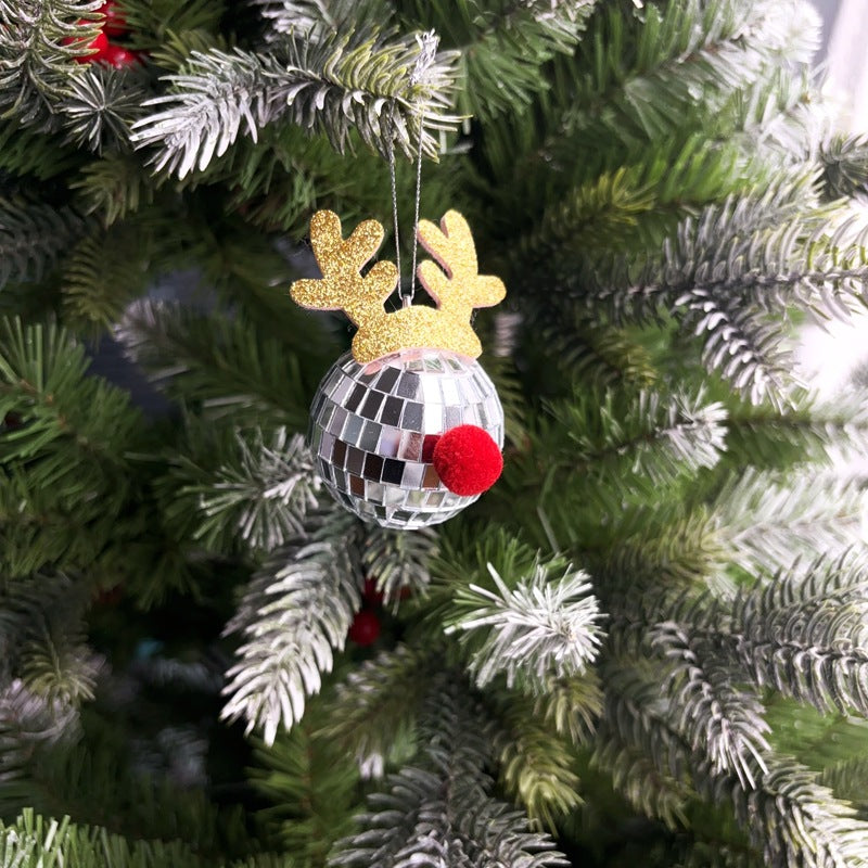 Mirror Elk Horn Christmas Ball Tree Decoration Pendant-Gift card-Haxberry-Haxberry