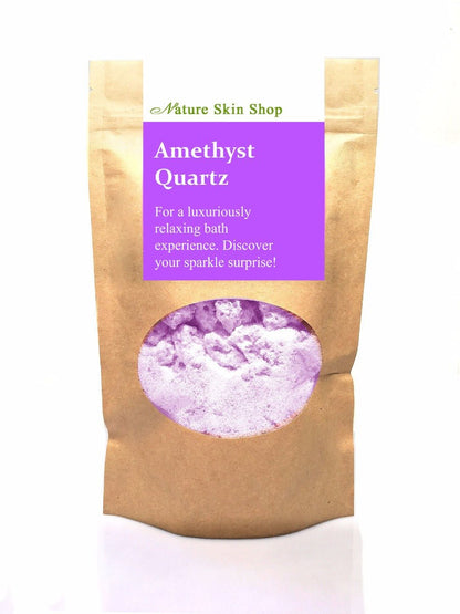 Amethyst Quartz Foaming Bath Soak. Hidden Surprise Bracelet Inside-2792-Haxberry-Nature Skin Shop