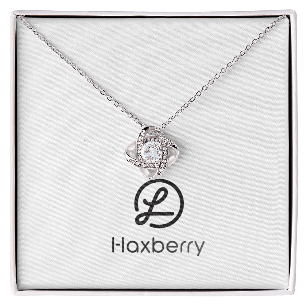 Love Knot Necklace (Yellow & White Gold Variants)-Jewelry-Haxberry-Title:14K White Gold Finish-Box Choice:Standard Box-ShineOn Fulfillment