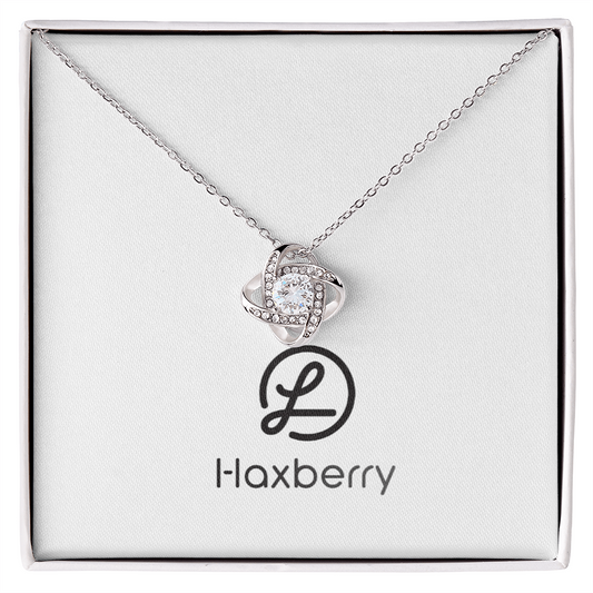 Love Knot Necklace (Yellow & White Gold Variants)-Jewelry-Haxberry-Title:14K White Gold Finish-Box Choice:Standard Box-ShineOn Fulfillment