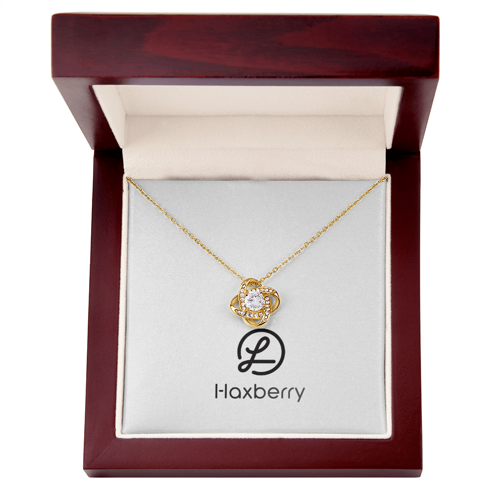 Love Knot Necklace (Yellow & White Gold Variants)-Jewelry-Haxberry-Title:18K Yellow Gold Finish-Box Choice:Luxury Box-ShineOn Fulfillment