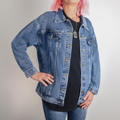 Oversized Women's DTG Denim Jacket-Jewelry-Haxberry-Title:Medium-ShineOn Fulfillment