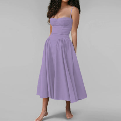Womens Dress-Drees-Haxberry-Color:Purple-Size:M-Haxberry
