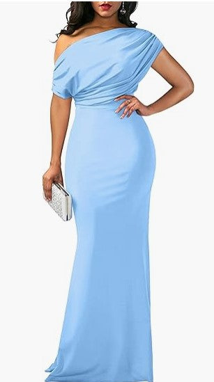 Womens Party Dress-Drees-Haxberry-Color:Light blue-Size:S-Haxberry
