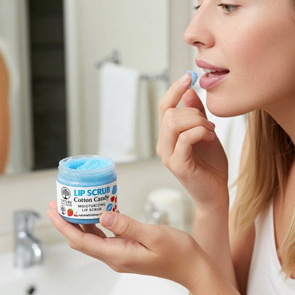 Cotton Candy Moisturizing Sugar Lip Scrub-2792-Haxberry-Nature Skin Shop