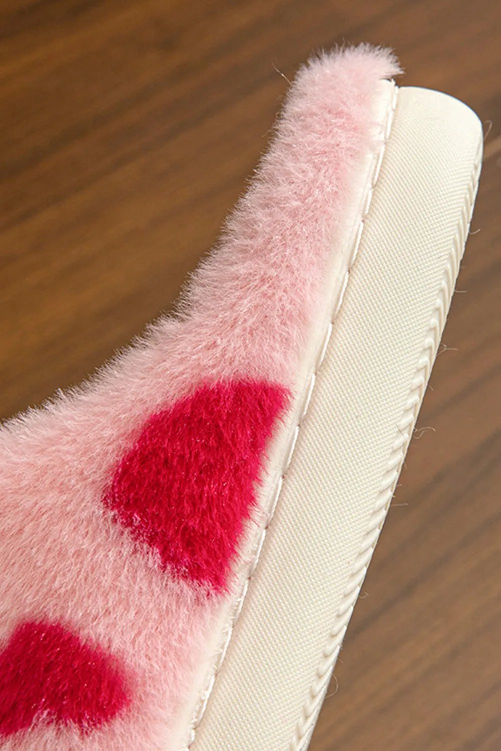 Fiery Red Valentines Heart Shape Winter Fuzzy Slippers-Shoes & Bags/Slippers-Haxberry-Dear-Lover Dropshipping