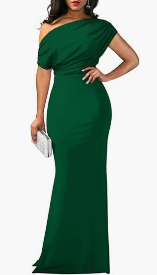 Womens Party Dress-Drees-Haxberry-Color:Green-Size:S-Haxberry