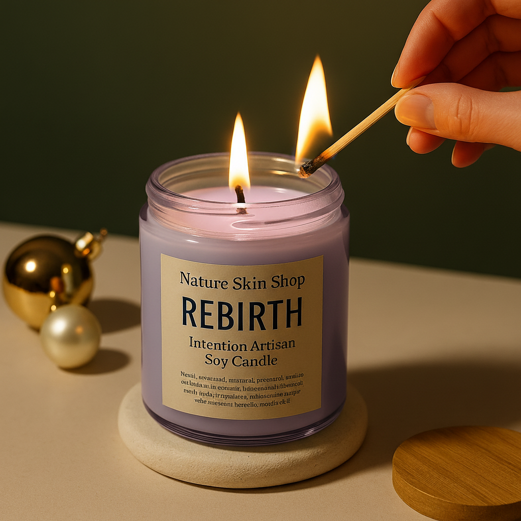 Rebirth Intention Artisan Soy Candle-2792-Haxberry-Nature Skin Shop