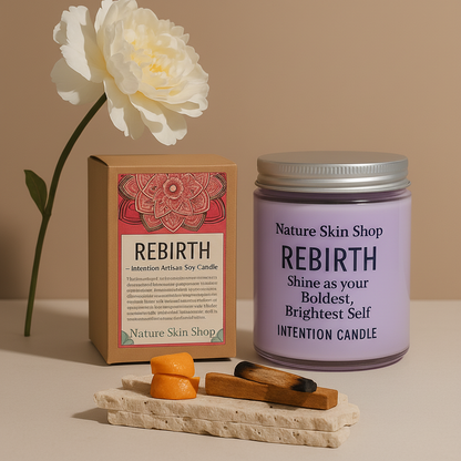 Rebirth Intention Artisan Soy Candle-2792-Haxberry-Nature Skin Shop