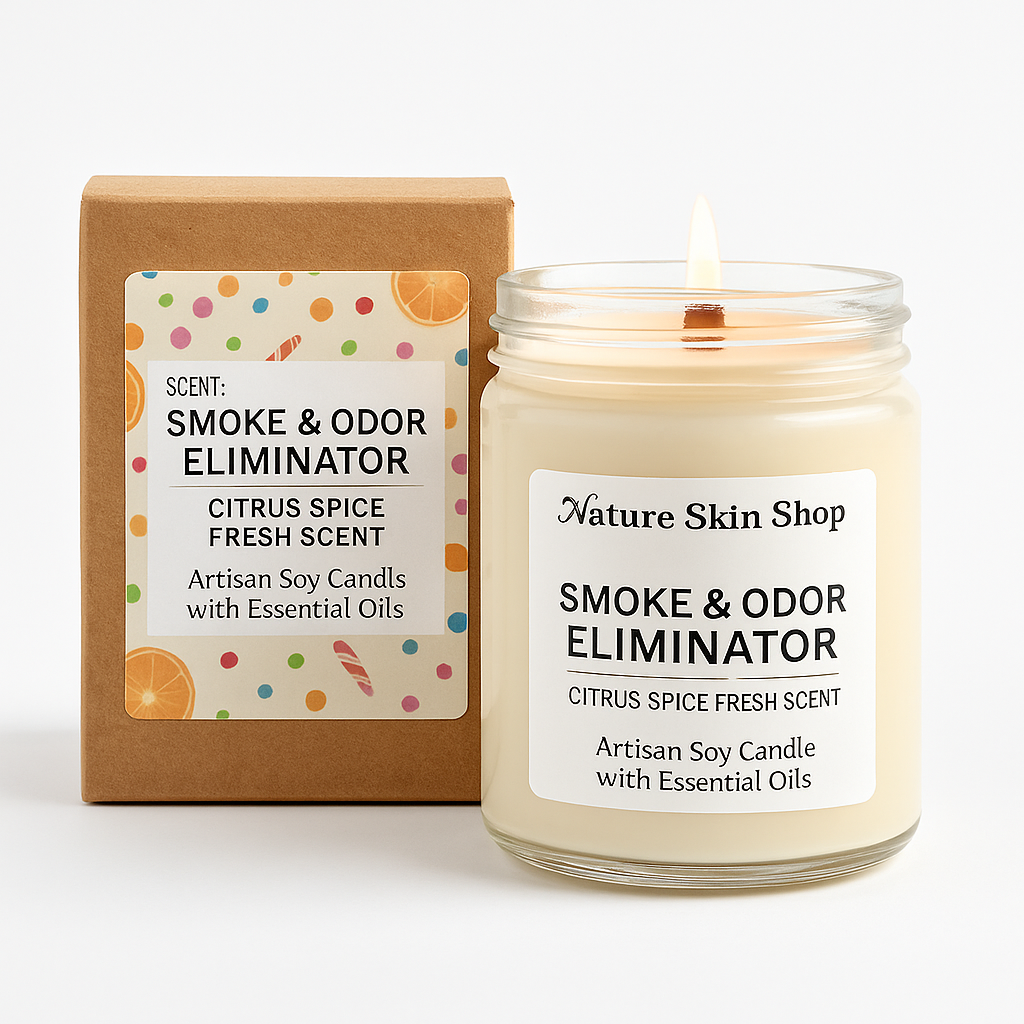 Smoke & Odor Eliminator Artisan Soy Candle-2792-Haxberry-Nature Skin Shop