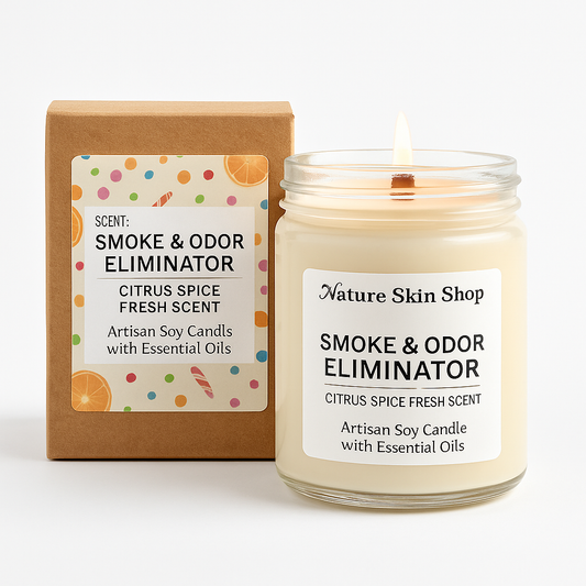 Smoke & Odor Eliminator Artisan Soy Candle-2792-Haxberry-Nature Skin Shop